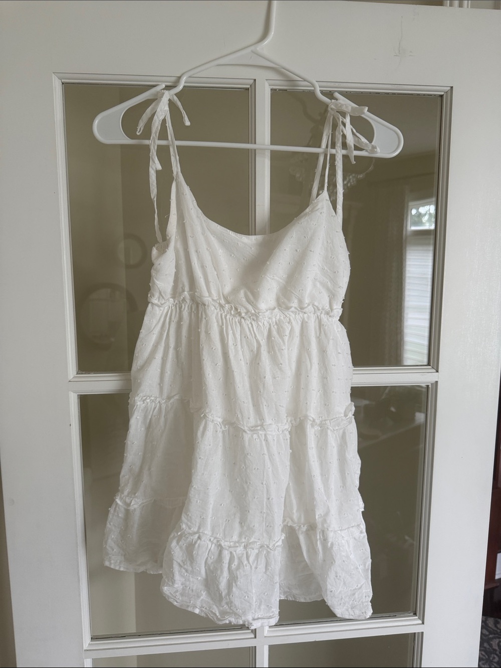 Altar'd State White Eyelet Tie-Shoulder Sundress for Girls